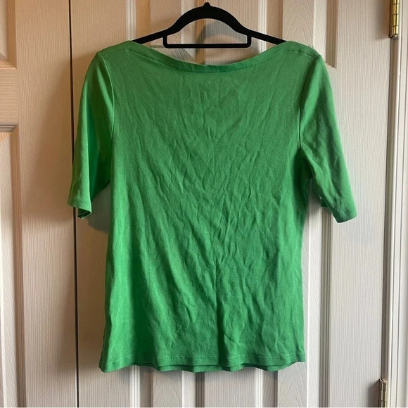 Charter Club 100% Cotton Green Quarter Sleeve Teeshirt, size medium - So soft! - Picture 9 of 12